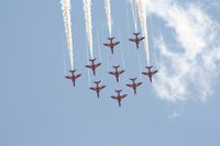  - Red Arrows displaying at the Coford Airshow - by Chris Hall