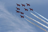 - Red Arrows displaying at the Coford Airshow - by Chris Hall
