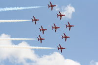  - Red Arrows displaying at the Coford Airshow - by Chris Hall