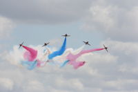  - Red Arrows displaying at the Cosford Airshow - by Chris Hall