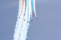  - Red Arrows displaying at the Cosford Airshow - by Chris Hall
