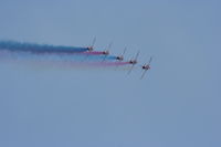  - Red Arrows displaying at the Cosford Airshow - by Chris Hall
