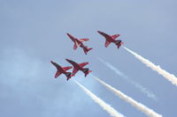  - Red Arrows displaying at the Cosford Airshow - by Chris Hall