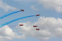  - Red Arrows displaying at the Cosford Airshow - by Chris Hall