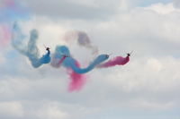  - Red Arrows displaying at the Cosford Airshow - by Chris Hall