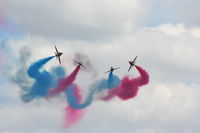  - Red Arrows displaying at the Cosford Airshow - by Chris Hall