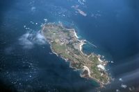  - Alderney, Channel Islands with the airport seen at the northern end of the island. Taken during a flight from Jersey to Newcastle in 2009. - by Malcolm Clarke