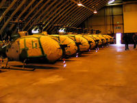  - Aerospatiale Gazelle AH.1's in storage at RAF Shawbury - by Chris Hall