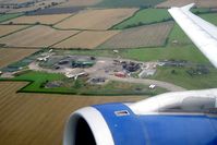  - The fire training area at Durham Tees Valley Airport, UK from A319-131 G-DBCF in 2008. - by Malcolm Clarke