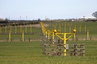  - Approach lights to Rwy 25 at Newcastle Airport, UK in 2008. - by Malcolm Clarke