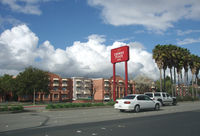  - Airport Hotel on a special day. Aircraft can park directly at the rear of the hotel. - by Bill Larkins