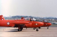  - RAF Jet Provost T4 aircraft of the Red Pelicans displayed at the Grand Air Show and Fete celebrating the 50th anniversary of the first non-stop trans-Atlantic flight. - by Roger Winser
