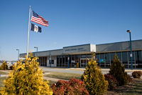  - The old airline terminal building at the Hickory Regional Airport.  The building is now used as a museum, meeting rooms, and a cafe. - by Bradley Bormuth