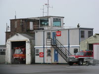  - 1941 built RAF watch office/control tower, trailer and tractor shed and fire tender shed - by Roger Winser