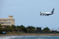  - Guests at the Beatrix Hotel , Matagorda can almost touch the aircraft on finals to Runway 03 at Arrecife - by Terry Fletcher