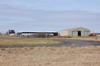  - View of the airport's Bellman (Hangar 2) and T2 hybrid? type 1 (Hangar 1) type hangars  - by Roger Winser
