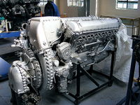  - Rolls Royce Merlin engine from a H.P. Halifax bomber displayed at Hooton Park - by Chris Hall