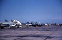  - Naval and military aircraft on display at the Naval Air Day at RNAS Brawdy, Pembrokeshire, Wales, UK in 1969 - by Roger Winser