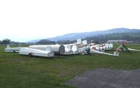  - Sailplanes outside at St. Gallen-Altenrhein airfield, seen from the back side - by Ingo Warnecke