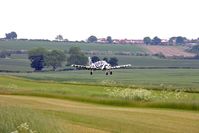  - Piper G-ZEBY about to put down on 06 at Fishburn Airfield, UK. - by Malcolm Clarke