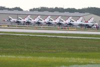  - Air Force Thunderbirds preparing for demonstration during Sun N Fun 2010. - by Bob Simmermon