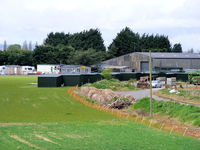  - The hangars and club house at Weston Zoyland taken from the former WWII tower - by Chris Hall