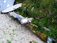  - Prop in the garden at Spitfire Corner at RAF St Mawgan - by Chris Hall