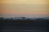  - Classic DH Venom jet fighter arriving at dusk - by Roger Winser