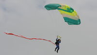  @ EGBY - Fearless Headcorn Parachute Club Member approaching the target at Bentwaters Park Airshow June 2010  - by Eric.Fishwick