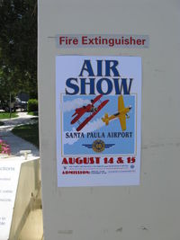  - August 2010 is the 80th Anniversary of the Airport. Air Show 14-15 August. See our website: www.santapaulaairport.com   Limited transient parking. - by Doug Robertson