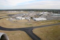  - The domestic terminal and cargo area at Adelaide International Airport taken on take off on a flight to Melbourne in January 2008 - by Malcolm Clarke