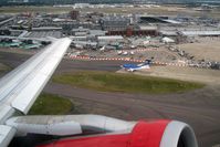  - A view across Terminals 1, 2 and 3 at London Heathrow as seen from Airbus G-DBCG on take off en route to Newcastle in July 2008. - by Malcolm Clarke