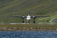  @ Ísafjörður Airport - A nice airfield: one runway ends in the fjord the other points directly at the mountain slope. Flying can still be an adventure. - by Joop de Groot
