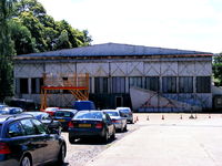  - Bellman hangar built at Brooklands in 1940 for Vickers-Armstrongs and used for dispersed final assembly work on the Wellington Mk II bomber - by Chris Hall