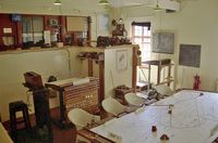  - A view of the operations room at Duxford Airfield, reconstructed as it was when the airfield was a Fighter Command RAF station in World War 2, operating Spitfire and Hurricane squadrons during the Battle of Britain. - by Malcolm Clarke