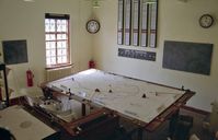  - A view of the operations room at Duxford Airfield, reconstructed as it was when the airfield was a Fighter Command RAF station in World War 2, operating Spitfire and Hurricane squadrons during the Battle of Britain. - by Malcolm Clarke