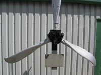  - Propeller thought to be from a RAF Westland Lysander 111A  s/n V9444 on display at the airport. - by Roger Winser