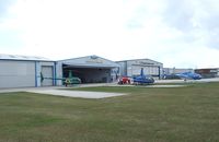  - Shoreham (Brighton city) airport - the helicopter hangars in the eastern part - by Ingo Warnecke