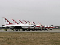  - USAF THUNDERBIRDS-F-16Cs - by Doug Robertson