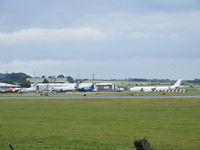  - Freight ramp at EDI With OO-TAR,G-LCYE,G-ZAPK And CS-TQM Visible - by Mike stanners