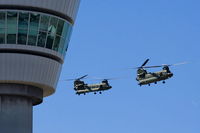  - D-661 and D-666 of the Royal Netherlands Air Force buzzing the tower - by Chris Hall