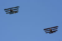  - Two Fokker triplanes displaying at the Sywell Airshow - by Chris Hall