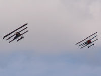  - Two Fokker triplanes displaying at the Sywell Airshow - by Chris Hall