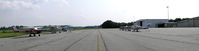  @ Wayne Executive Jetport Airport - Aircracft Parking and south hangers at Goldsboro-Wayne - by George Zimmerman