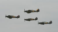  - Four magnificent Hurricanes at IWM Duxford Battle of Britain Air Show Sep. 2010 - by Eric.Fishwick