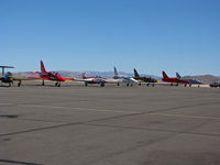  - Some of the Jet Class entrants on ramp between heats @ 2009 Reno Air Races - by Steve Nation