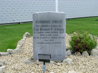  - South St. Paul Municipal-Richard E. Fleming Field Dedication Monument. Capt. Fleming was awarded the Congressional Medal of Honor, our Nation's highest, posthumously in WWII. - by Doug Robertson