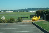  - park area set up for airplane watching - by Wolf Kotenberg