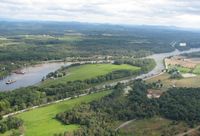  - The Grass Runway and Seaplane Runway at August Field on Griffin Island - by Robert Kittine