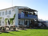  - Cardiff Wales Flying Club HQ and the Flying Club Cafe/Bar at the airport. - by Roger Winser
